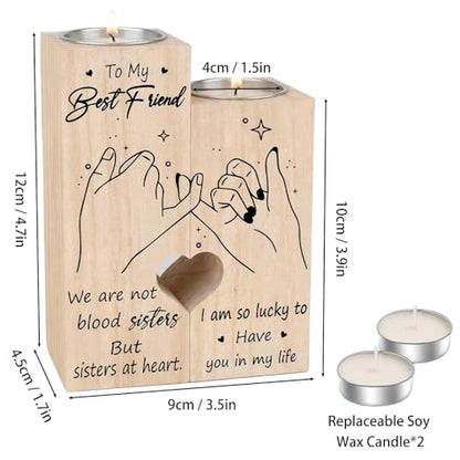 Sympathy Gifts for Loss of Loved One, Bereavement Candle Holders, Memorial Gifts for Best Friend, Sympathy Gift for Grieving Friend, Friendship Remembrance Decor with 2 Candle Slots