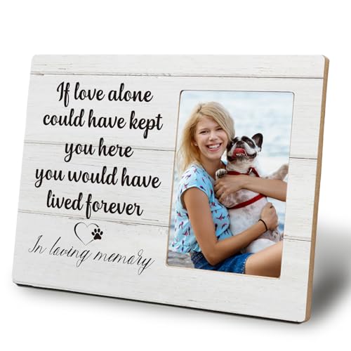 Dog Memorial Picture Frame 4x6,Pet Loss Gift,Remembrance Frame for Dog or Cat Keepsake Wall and Tabletop Display Picture Photo Frames for Bedroom Decor - color: Dog Memorial