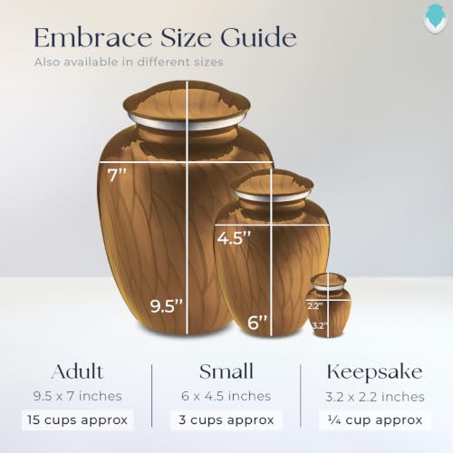Geturns Embrace Adult Custom Butterfly Cremation Urns for Human Ashes I Pearl Gold Large Funeral Urn for Female and Male I 200 lbs (Pearl Gold) - color: Pearl Gold