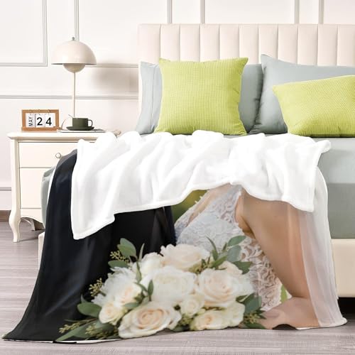 Personalized Blankets and Throws Custom Blanket with Photo Name Personalized Valentines Day Gifts for Her Him Customized Picture Blanket Flannel Throw Blanket Love You Forever Couple Gifts ZVD01 - color: Zvd01