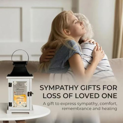 Memorial Lantern for Loss of Son Sympathy Gifts Memory Lantern - color: Son