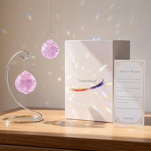Bereavement Gifts for Loss of Loved One, Hanging Pink Rainbow Maker - color: Pink Ball