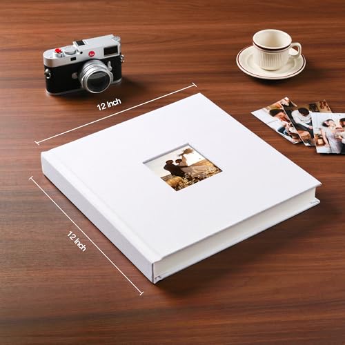 Pssoss 10x10 Inch DIY Scrapbook Album, Linen Hardcover, 40 Pages, White - color: White, size: 10 x 10 Inch 40 Pages