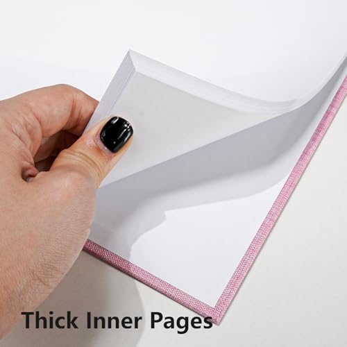 7x7 Inch Scrapbook DIY Photo Album, 20 Sheets (40 Pages), Pink - color: Pink, size: 7 x 7 Inch 20 Sheets