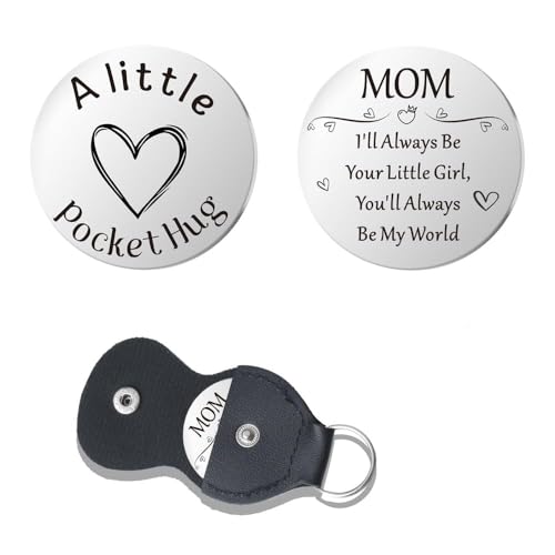 Pocket Hug Token for Women Men Him Birthday Inspirational Gifts for Daughter Friend Long Distance Gifts for Wife Mom - color: Girl to Mom
