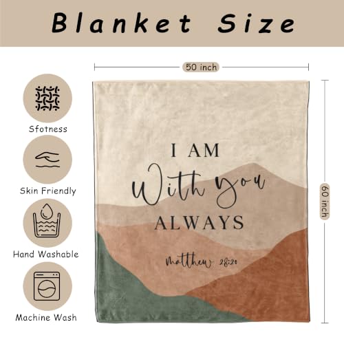 HIWX Boho Christian Religious Mountain Throw Blanket 50x60 Inches Always - color: Always 1, size: 50“L x 60”W