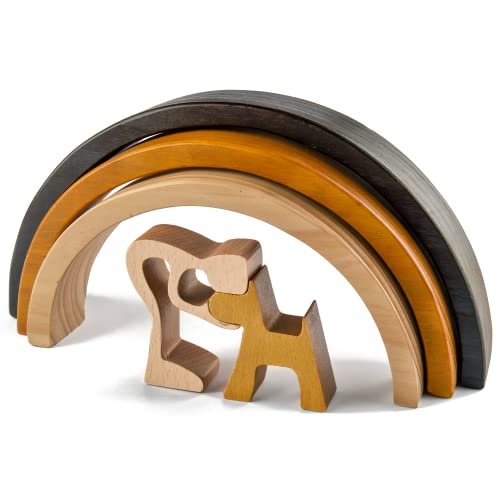 Capti Rainbow Bridge Memorial Gifts - I'll Meet You at The Rainbow Bridge - Pet Loss Keepsakes for Dog Moms & Dads, Bereavement Sympathy Gifts