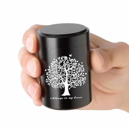 Always in My Heart - Small Aluminum Tree of Life Mini Urn for Ashes, Memorial Keepsake