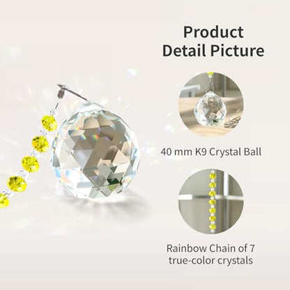 Hgelda Sympathy Gifts for Loss of Loved One Crystal Suncatcher Ornaments - color: Light Yellow