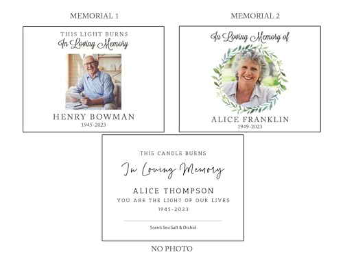 Personalized Memorial Candle Gift | Celebration of Life | Happy Heavenly Birthday | Sympathy Loss of Mother Father | Grief Sympathy and Condolence Gift for Loss of Loved One Mom Dad Brother Remebrance