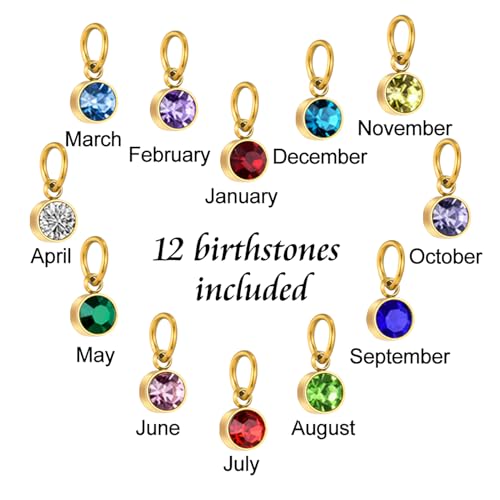 Dletay Heart Urn Necklace for Ashes Birthstones Cremation Jewelry for Ashes Stainless Steel Ash Necklace Memorial Ash Holder - color: Gold-Custom