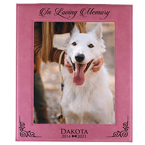 My Personal Memories Custom Personalized Dog Loss Memorial Pet Remembrance Picture Frame (Pink) - color: Pink
