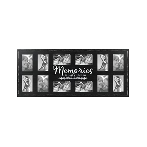 Prinz 12-Opening Memories Collage Picture Frame 36'' X 15.5'', Black (09-DS-84763) - color: Brown, style: Memories Collage