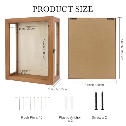 11x14x6 Extra Deep Shadow Box with 3 Removable Panels,Carbonized - color: Carbonized, size: 11x14x6