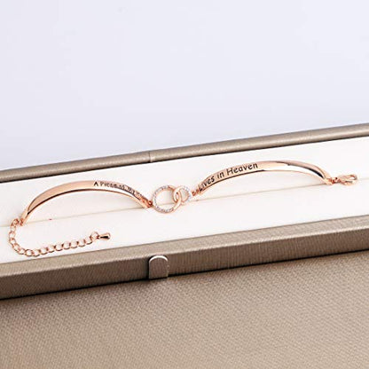 Zuo Bao Memorial Jewelry Sympathy Gift A Piece of My Heart Lives In Heaven Bracelet Loss Jewelry Gift - color: A Piece of My Heart RG