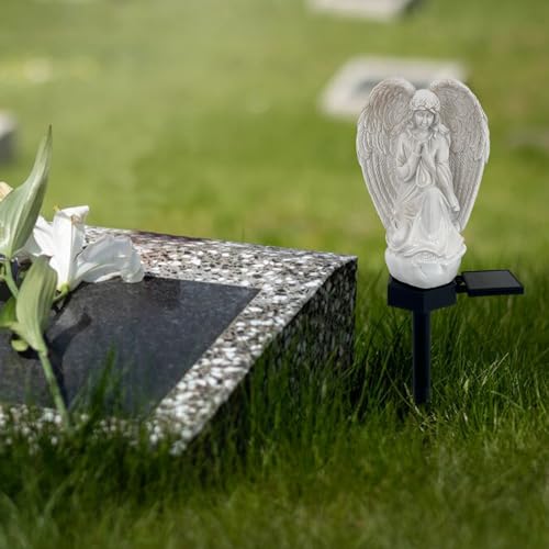 Solar Garden Angel Lights, LED Waterproof Resin Angel Statue - color: Angel