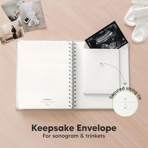 Pregnancy Journal for First Time Moms Gifts - 90 Pages Hardcover (Sage) - color: Sage