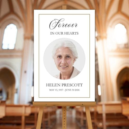 Custom Photo Memorial Welcome Sign – Celebration of Life Yard Display – Personalized Outdoor Board - color: Version 9