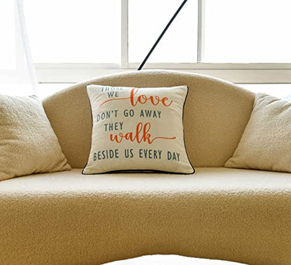 Sympathy Throw Pillow Cover,Memorial Throw Pillow Cover 18 x 18 Inches Cover Only