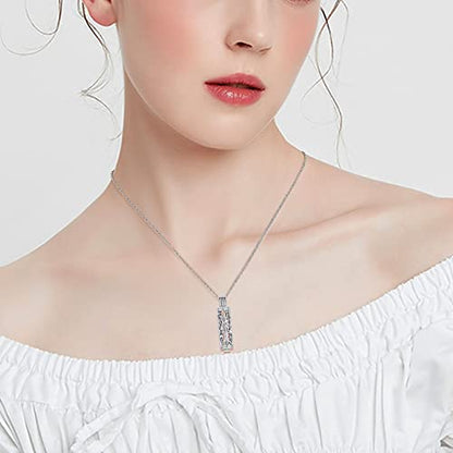 shajwo Cylinder Cremation Jewelry Tree of Life Urn Ashes Necklace for Women Men Vial Cremation Ash Pendant Loved One Memorial Jewelry - color: Rose Gold