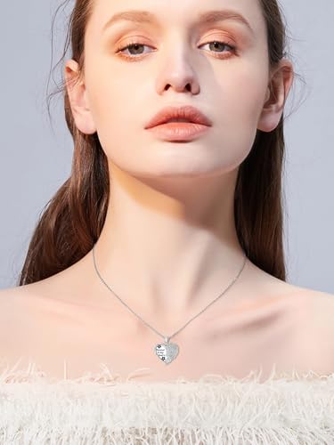 Dorunmo Personalized Locket Necklace 925 Sterling Silver that Holds Pictures Butterfly Birthstone Photo Heart Locket Custom Jewelry Congratulations New Beginnings New Job Gifts for Women - color: Angel Wing, style: Personalized Photo + Text
