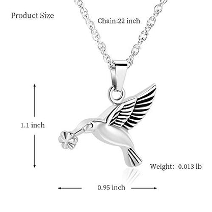 shajwo Hummingbird Urn Necklaces for Ashes - color: Customize