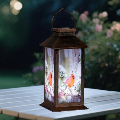 Solar Cardinal Lanterns Outdoor, Waterproof LED Hanging/Tabletop Lights for Patio, Yard, Pathway, Garden Decor