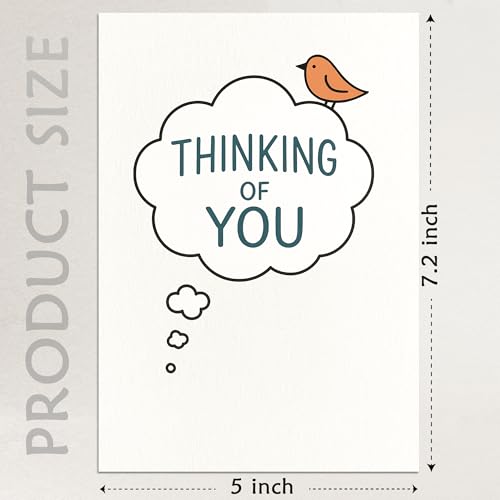 Cheerin Thinking of You Cards with Envelopes - Sympathy Cards for Loss of Loved Ones - Sorry For Your Loss Card Bird Design - Grief Card 5x7 Inch - style: Bird