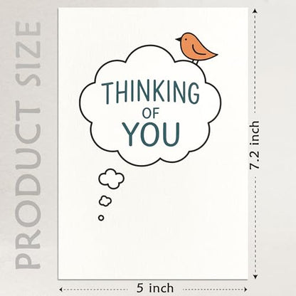 Cheerin Thinking of You Cards with Envelopes - Sympathy Cards for Loss of Loved Ones - Sorry For Your Loss Card Bird Design - Grief Card 5x7 Inch - style: Bird