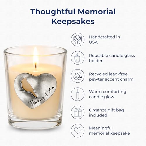 Whitney Howard Designs Thinking of You Memorial Candle - Sympathy Grief Gift for Loss of Mom, Father, Grandmother, Grandfather, Husband, Wife, Loved One - Funeral Bereavement Gift - color: Thinking of You