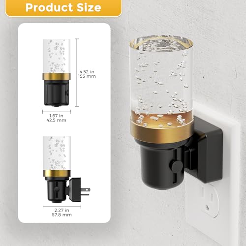 L LOHAS LED Night Light, Dimmable Night Lights Plug into Wall - color: Bubble-5000K, size: 1 Pack