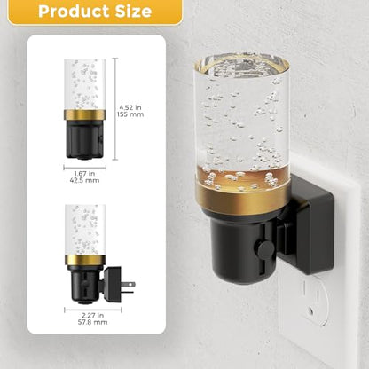 L LOHAS LED Night Light, Dimmable Night Lights Plug into Wall - color: Bubble-5000K, size: 1 Pack