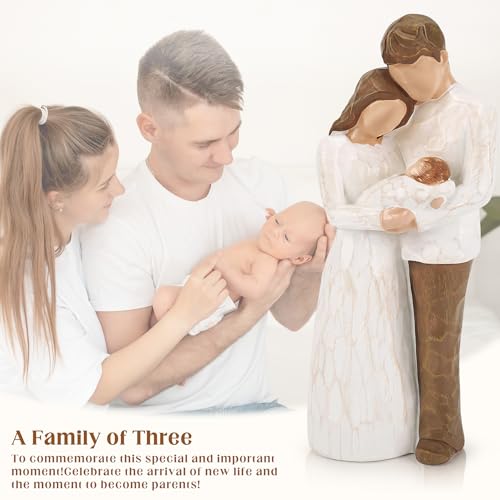 New Parents Gift for Couple,New Mom and Dad Gift,First Time Mom Dad Gifts - color: White-family of 3