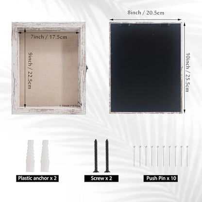 Small Wall Mounted Shadow Box Frame 8x10 with Real Glass,White - color: White, size: 8*10