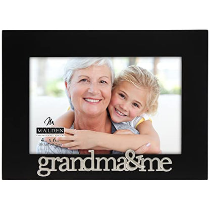 Malden International Designs Grandma and Me Expressions Picture Frame, 4x6, Black - style: Grandma and Me