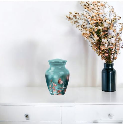 Butterfly Keepsake Urn - Small Funeral Urns - Adult Cremation Urns - Urns for Human Ashes Adult Female Mom - Cremation Memorial - Ash Holders for Human Ashes (3 INCH Pack of 2) - size: #3 (Set of 2)