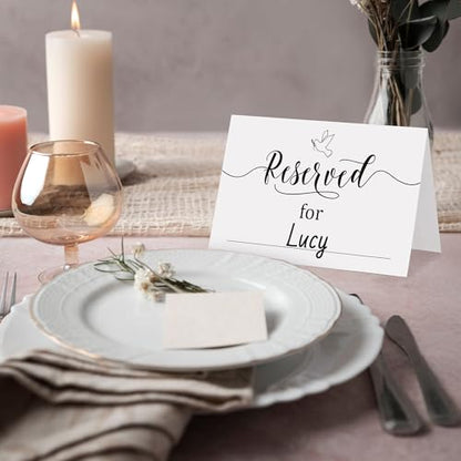 Reserved Chair Sign,2Pcs Wedding in Memory for Chair, White - style: White Pigeon