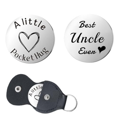 YALLNASL Grandma Aunt Mom Mothers Day Gift for Women Wife Grandpa Uncle Dad Fathers Day Presents for Men Husband Pocket Token - color: Best Uncle Ever