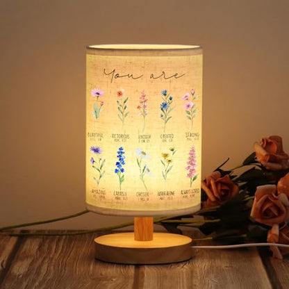 WSYEAR Christian Gifts for Women, Christian Table Lamp with Flowers, Birthday Gifts for Women, Inspirational, Religious Gifts for Sister, Friend, Daughter, Mom - color: Flower