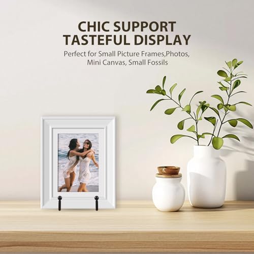 LIONWEI LIONWELI Plate Display Stand Easel Holders - 3" Tabletop Metal Stands for Small Decorative Plates, Photos & Picture Frames - Black, 4-Pack - size: 3 inch (4 pieces)