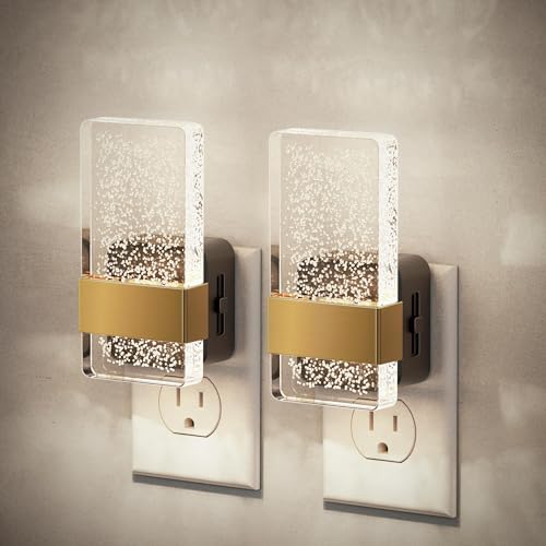JandCase Night Lights Plug into Wall, Dusk to Dawn Sensor - color: Gold-5000K, size: 2 Pack
