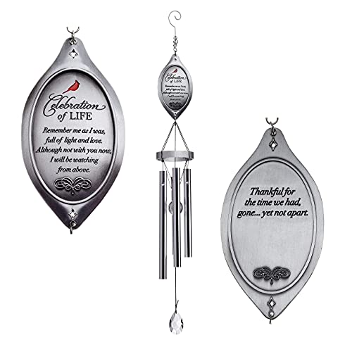 Sympathy Gift Set - Always with You Memorial Blanket with Celebration of Life Sympathy Wind Chimes