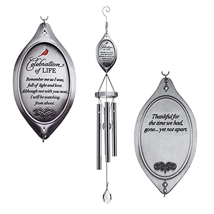 Sympathy Gift Set - Always with You Memorial Blanket with Celebration of Life Sympathy Wind Chimes
