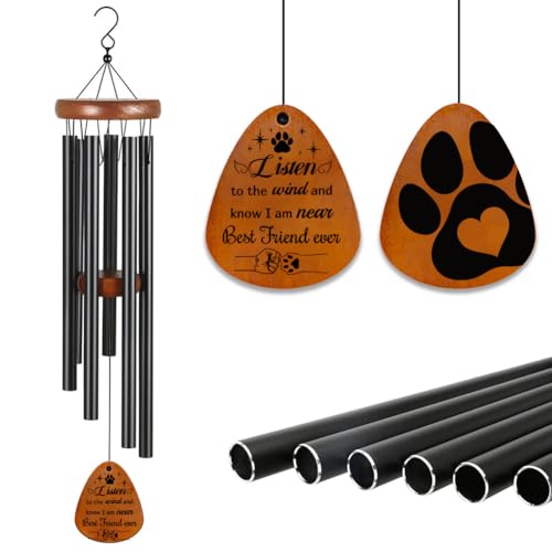 Pet Memorial Gifts Wind Chimes for Outside Outdoor Loss of Dogs Memorial Sympathy Wind Chime Gifts for Women Men Metal Windchimes for Outdoors, Indoors, Patio, Garden, Yard, Home Decor - size: Pet Memorial