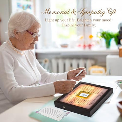 Sympathy Gift LED Rechargeable Memorial Shadow Box Picture Frame, Memorial Gifts for Loss of Mother Mom Dad Father, Bereavement Gifts Ideas in Memory of Loved One