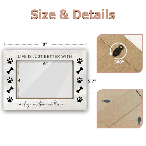 Dogs Picture Frame, Dog Mom Pet Memorial Gifts for Dogs Bereavement Gifts, Puppy Photo Frame 4x6 Photo, Mother ’s Day Desk Shelf Decor Christmas Birthday /14