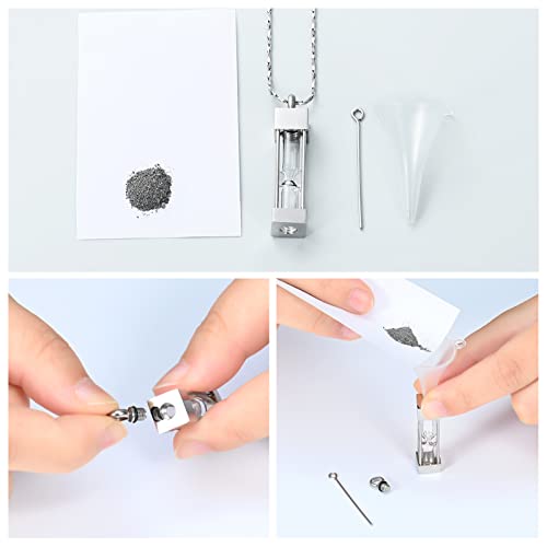 Imrsanl Glass Hourglass Urn Necklace Cremation Jewelry for Ashes - color: Customize