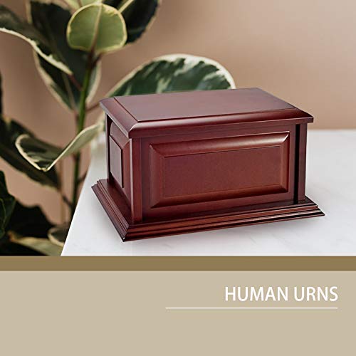 Wood Urn, Professional Wooden Urns for Human Ashes Adult,Cremation Urns (MDF) - size: 1 Count (Pack of 1)