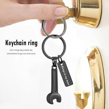 Oinsi Men's Cremation Jewelry Made Of 316L Stainless Steel Hammer Memorial Urn Necklace Pendant Keepsake Holder Jewelry For Ashes - color: B-Black
