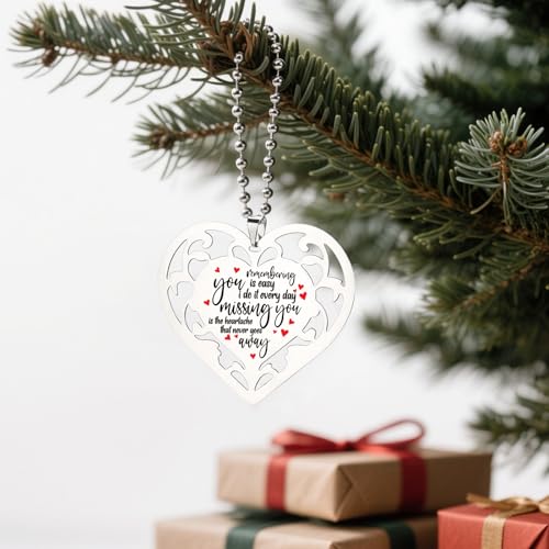 Memorial Ornament “Remembering You Is Easy, Missing You Never Goes Away” Sympathy Keepsake Gift In Loving Memory Hanging Ornaments S2X28 - style: Memorial Ornament4